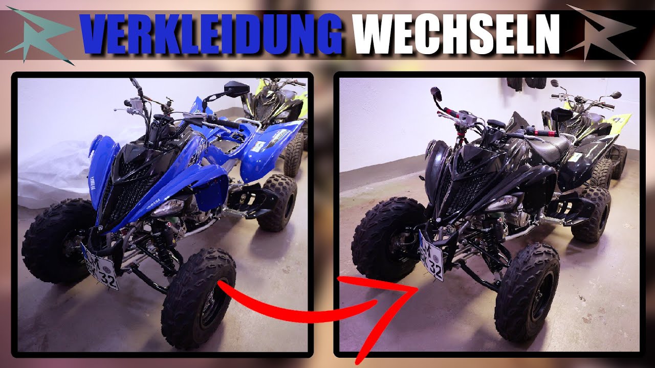 Yamaha Raptor Verkleidung wechseln! Aus Blau mach Schwarz!