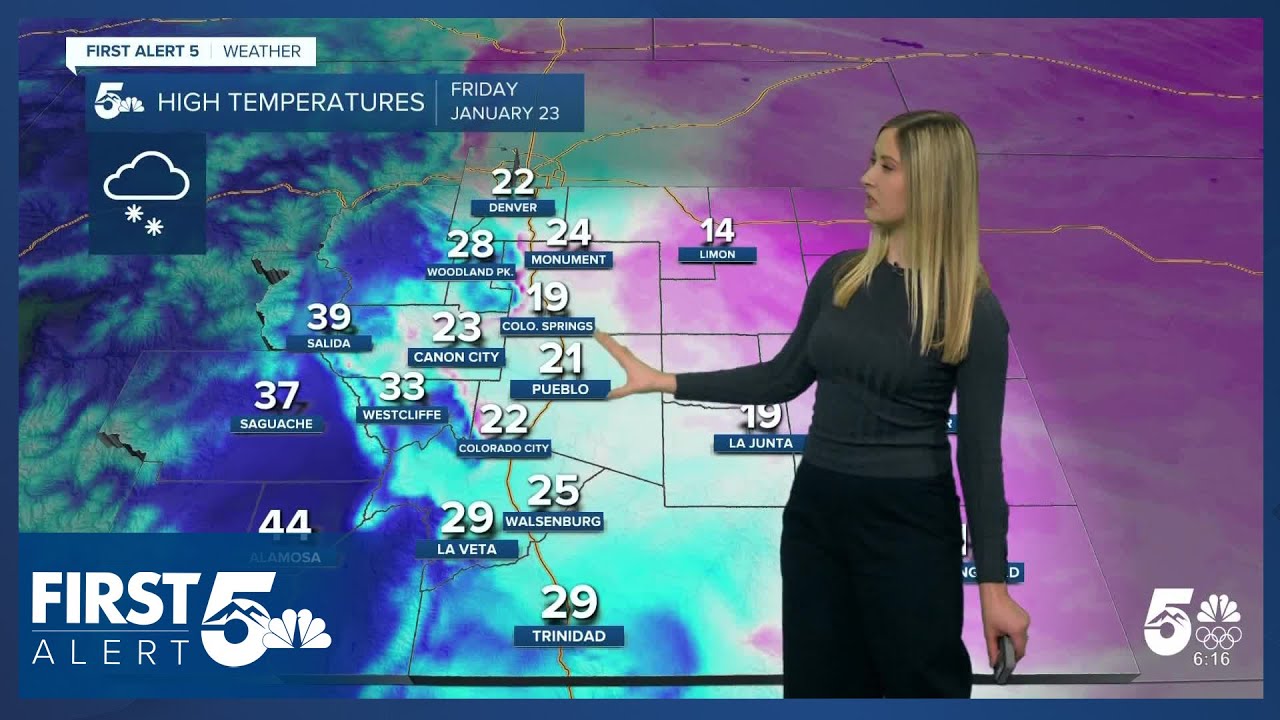 Bitter cold on Friday and Saturday with off-and-on snow showers