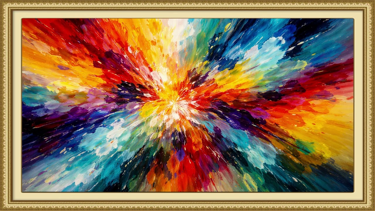 Vibrant Burst of Color Explosion | Ambient Art 4k Displays