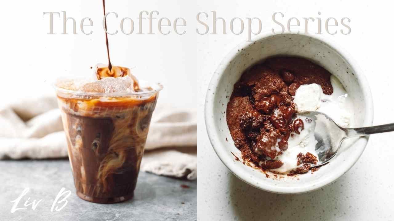 Iced Nutella Latte & Air Fryer Brownie (vegan!) | the coffee shop series