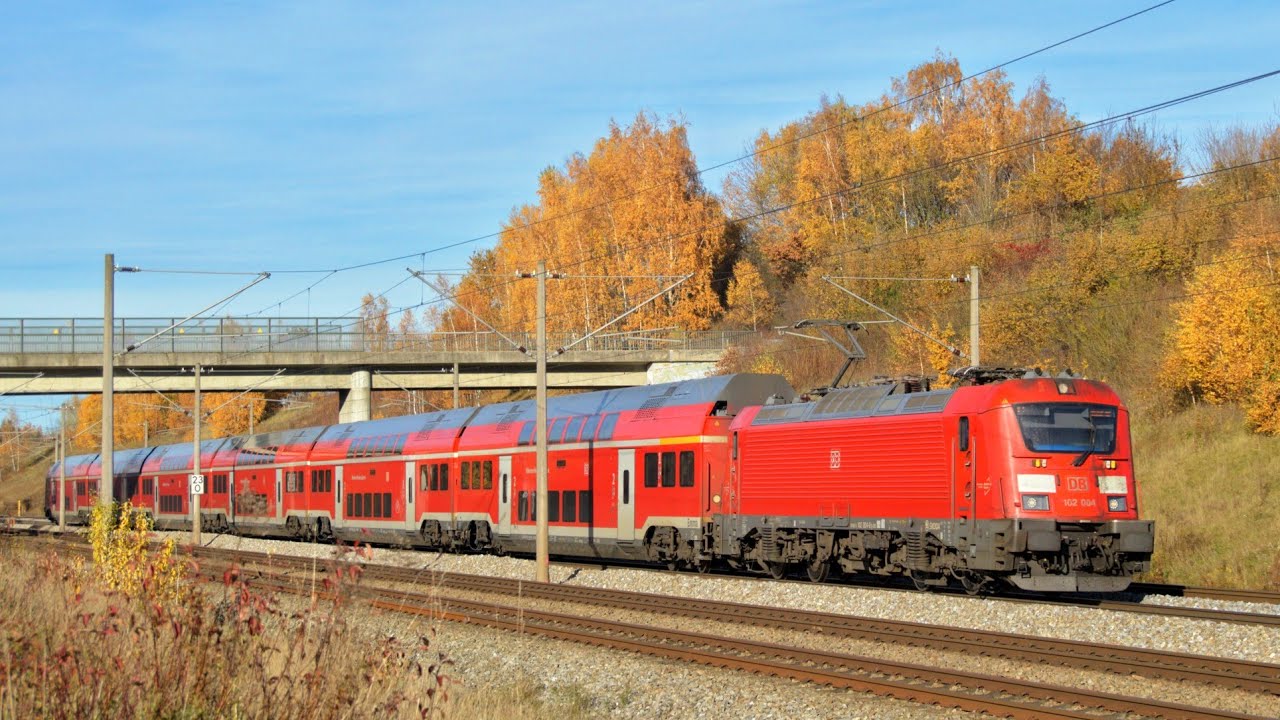 🇩🇪Bahnverkehr in Herbertshausen mit DB BR 102, ÖBB Vectron, TXL Züge und mehr🇩🇪