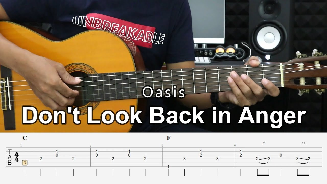 Don't Look Back in Anger – Oasis - Fingerstyle Guitar Tutorial + TAB & Lyrics