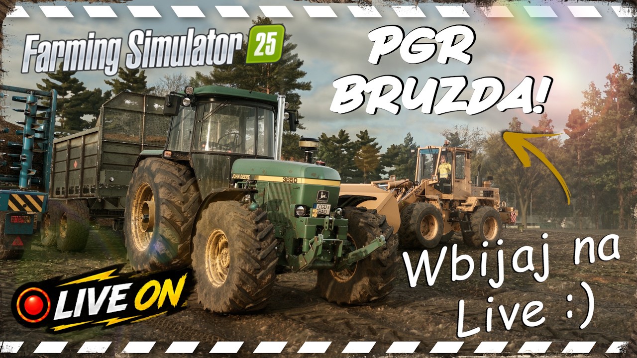 🔴𝐋𝐈𝐕𝐄 | No to cyk! Piątunio🔥| PGR Bruzda ❎Odrabiamy Godziny! 😎 #farming  2zł-1min dł.live