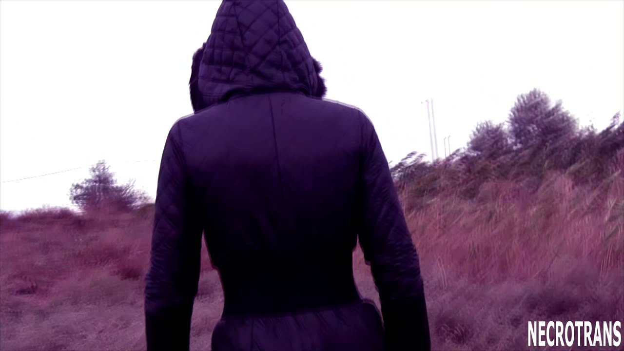 Black women's winter overalls with a hood, belt + GP-18 gas mask, leather gloves and leather boots
