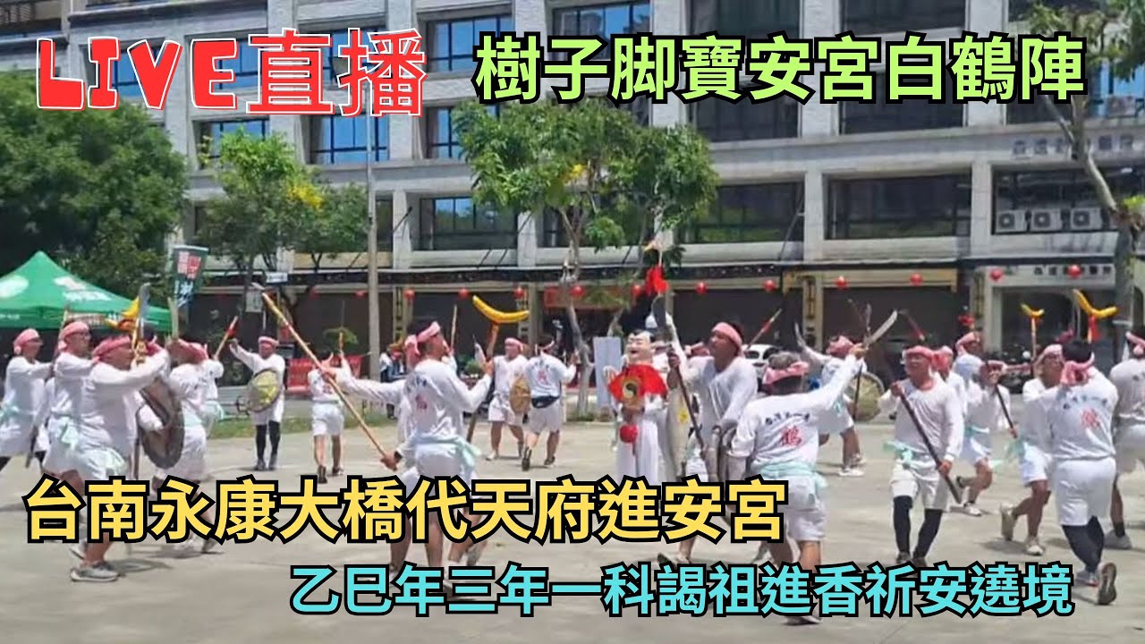 20250518 [樹子脚寶安宮白鶴陣表演] 台南永康大橋代天府進安宮乙巳年三年一科謁祖進香祈安遶境 #直播