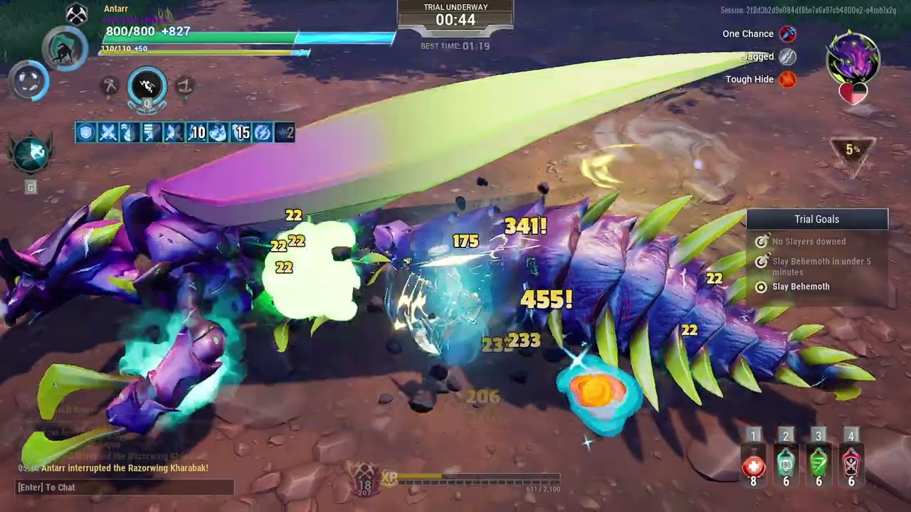 Razorwing Kharabak Trials with a Skullforge/Bastion build.