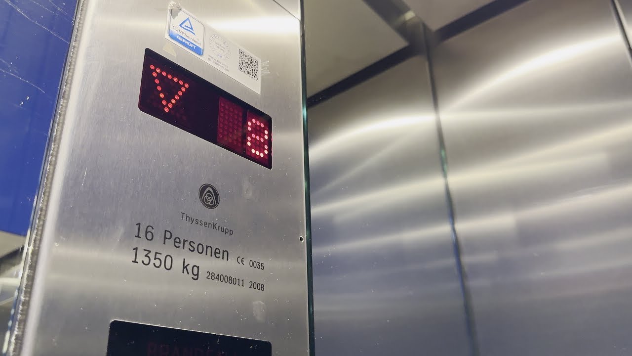 2008 fast Thyssenkrupp Synergy Lift at Vienna House Andels Hotel Berlin