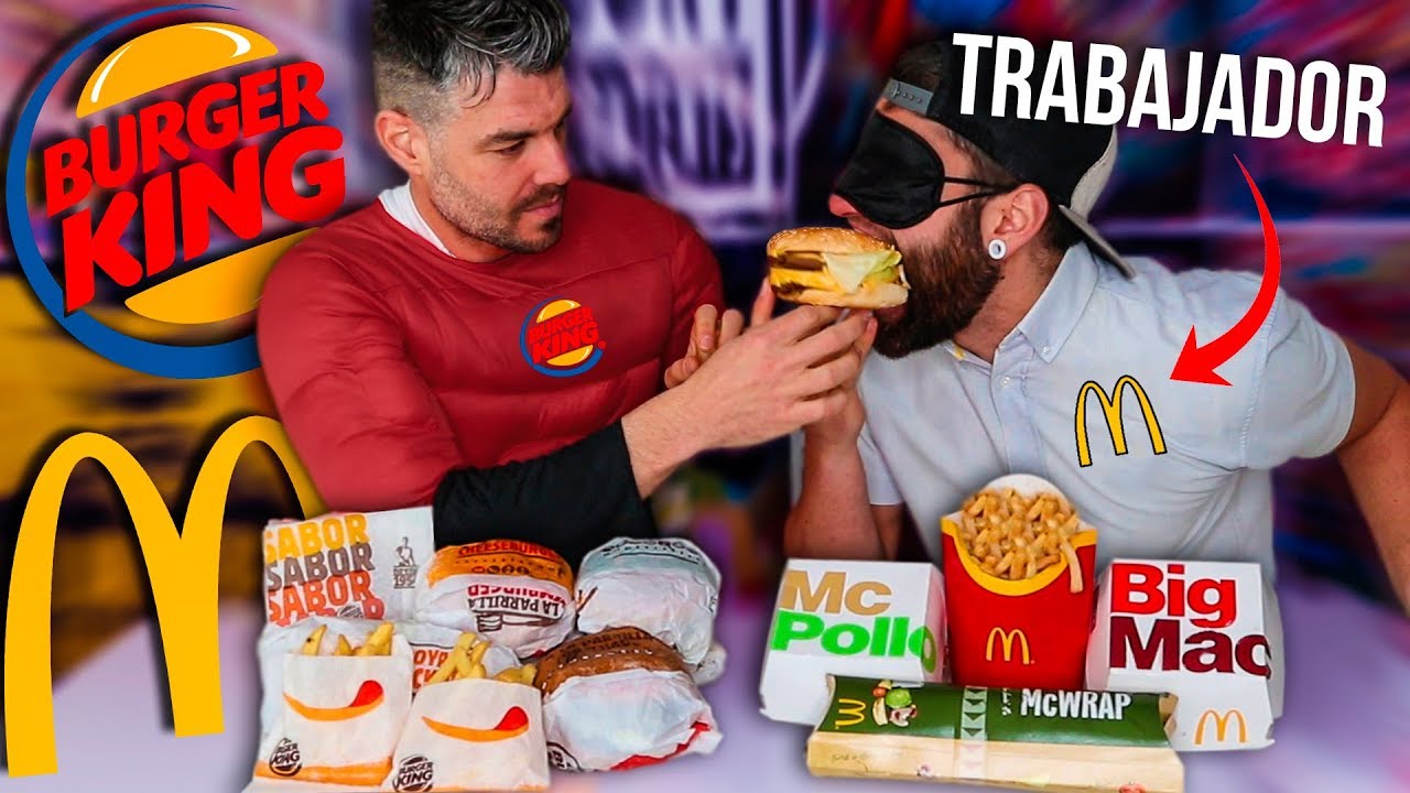 ¿PUEDE UN TRABAJADOR DE MCDONALDS DISTINGUIR LA COMIDA A CIEGAS? MCDONALDS vs BURGER KING