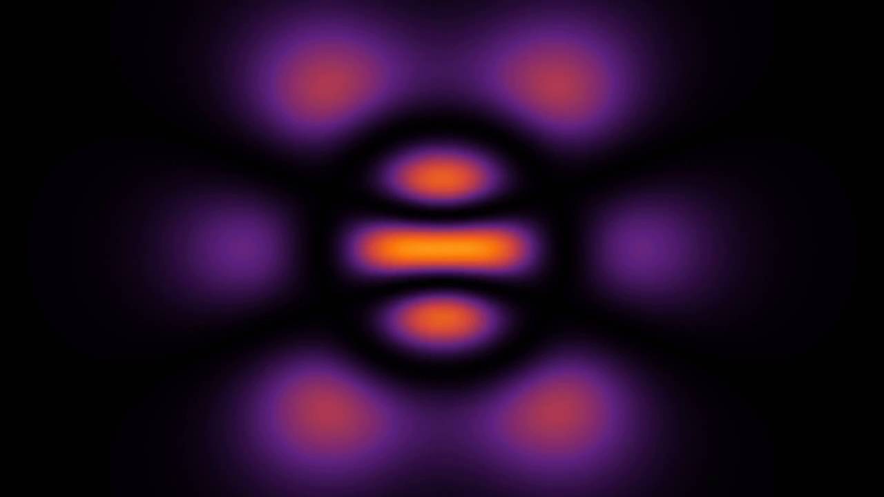 Electron cloud in a 6-4-2 hydrogen atom
