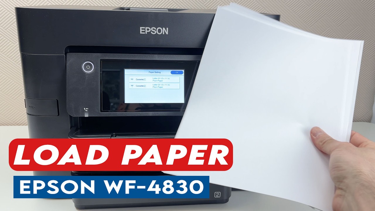 Epson WF-4830: Как загрузить бумагу в два лотка