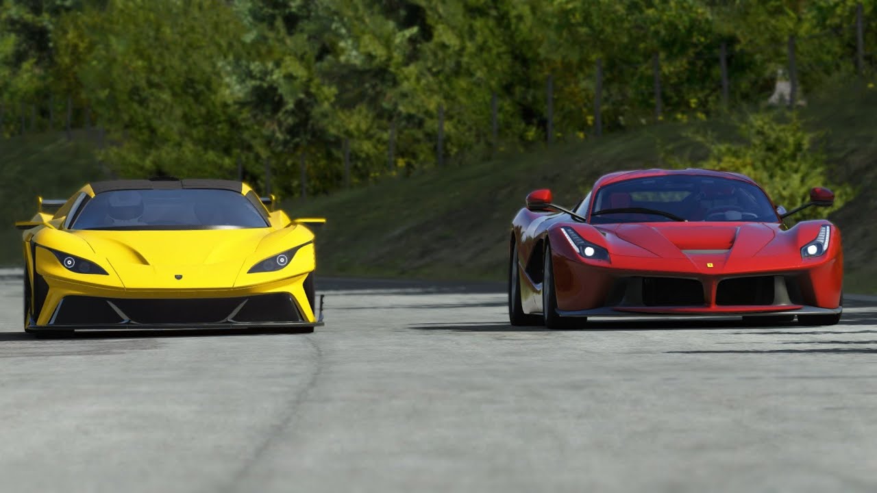 Apollo Arrow 2016 vs Ferrari LaFerrari 2015 at Old SPA
