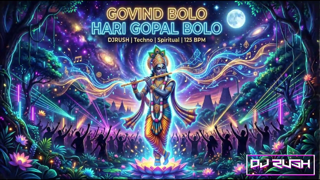 Govind Bolo Hari Gopal Bolo 🔱 | Krishna EDM Mix | Techno Spiritual | 125 BPM | DJRUSH