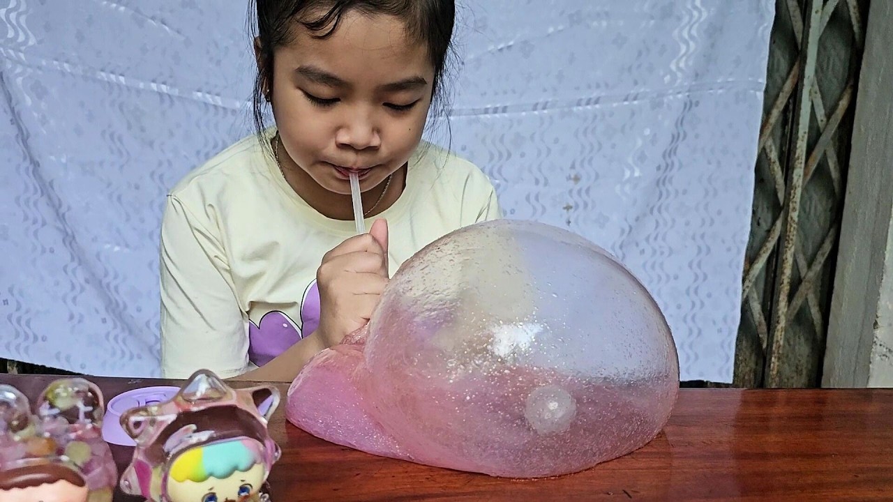 🧪🥤🧫 Muội chơi slime lon nước cam 🍊❤️ Xí Muội Family 474