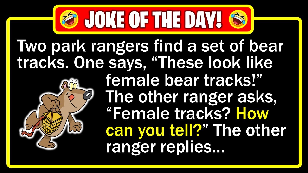 🤣 BEST JOKE OF THE DAY! - Two park rangers stumble upon a set of bear tracks... | Funny Dad Jokes