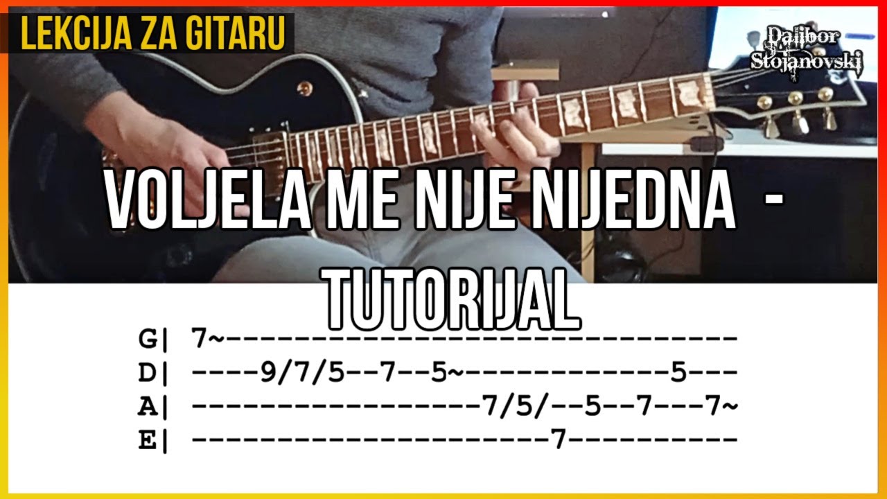 Džoni Štulić - Voljela Me Nije Nijedna | Lekcija Za Gitaru | Guitar Tutorial | Dalibor Stojanovski