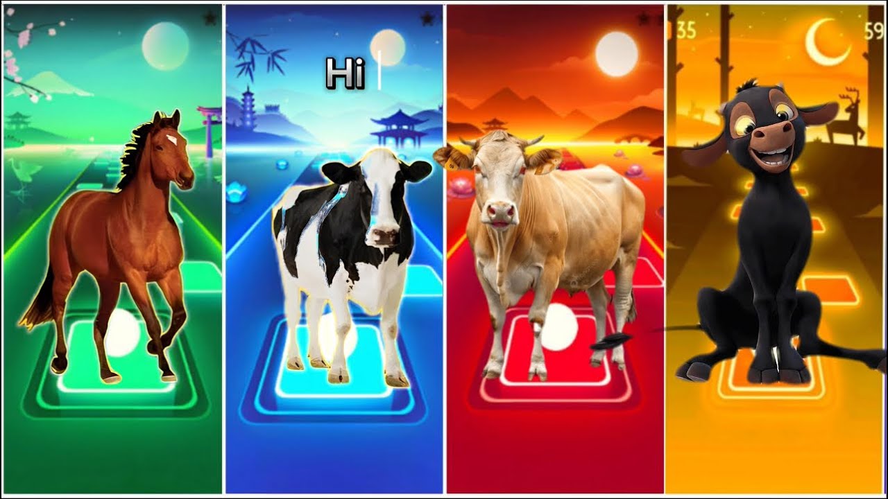 Magic Animals🥰Horse🆚Cow🆚Ferdinand🎼Coffin dance song