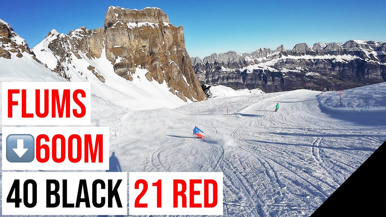 Flumserberg, 40 ⚫ BLACK + 21 🔴 RED (Sächserpiste + Seebenpiste) #1 🇨🇭