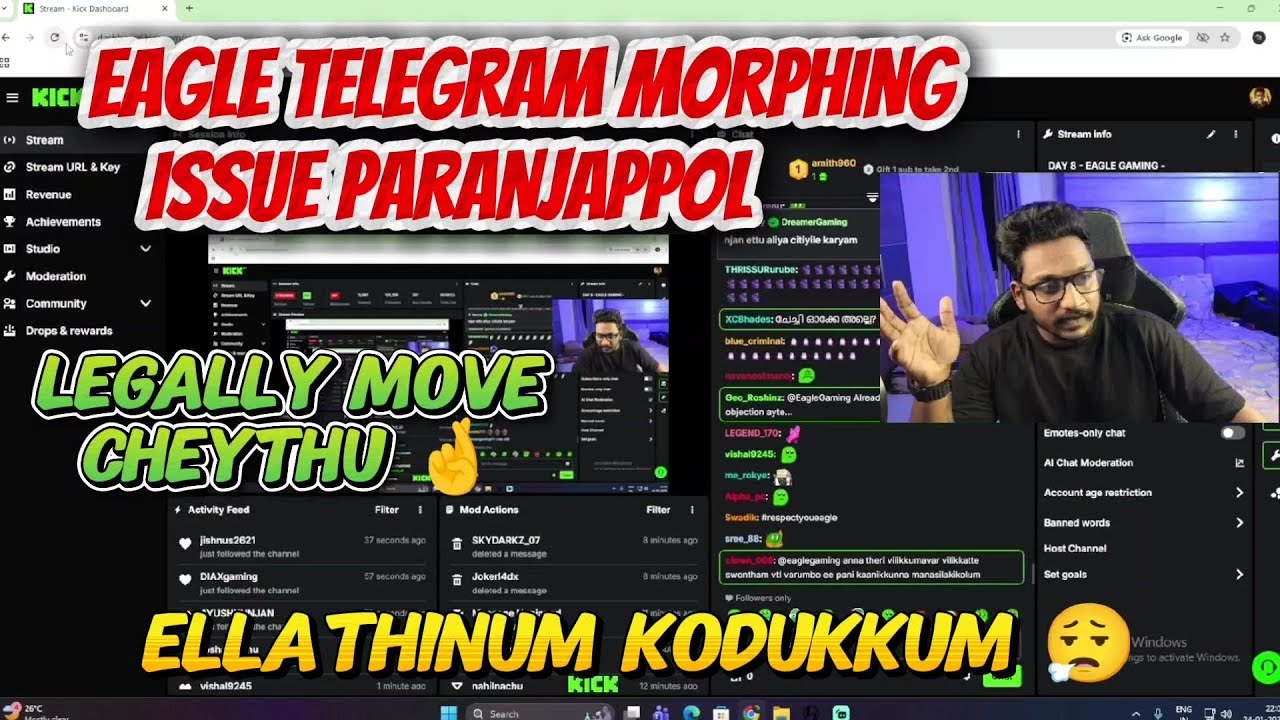 EAGLE TELEGRAM ISSUE NE KURICHU PARANJAPPOL 🫠 LEGALLY MOVE CHEYTHU 😮‍💨 #eaglegaming 