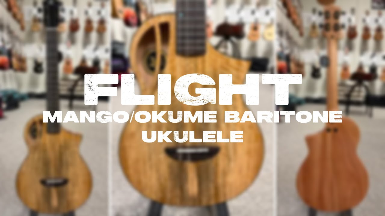 Flight Aviator Solid Mango/Okume Baritone Ukulele Demo/Review at Aloha City Ukes