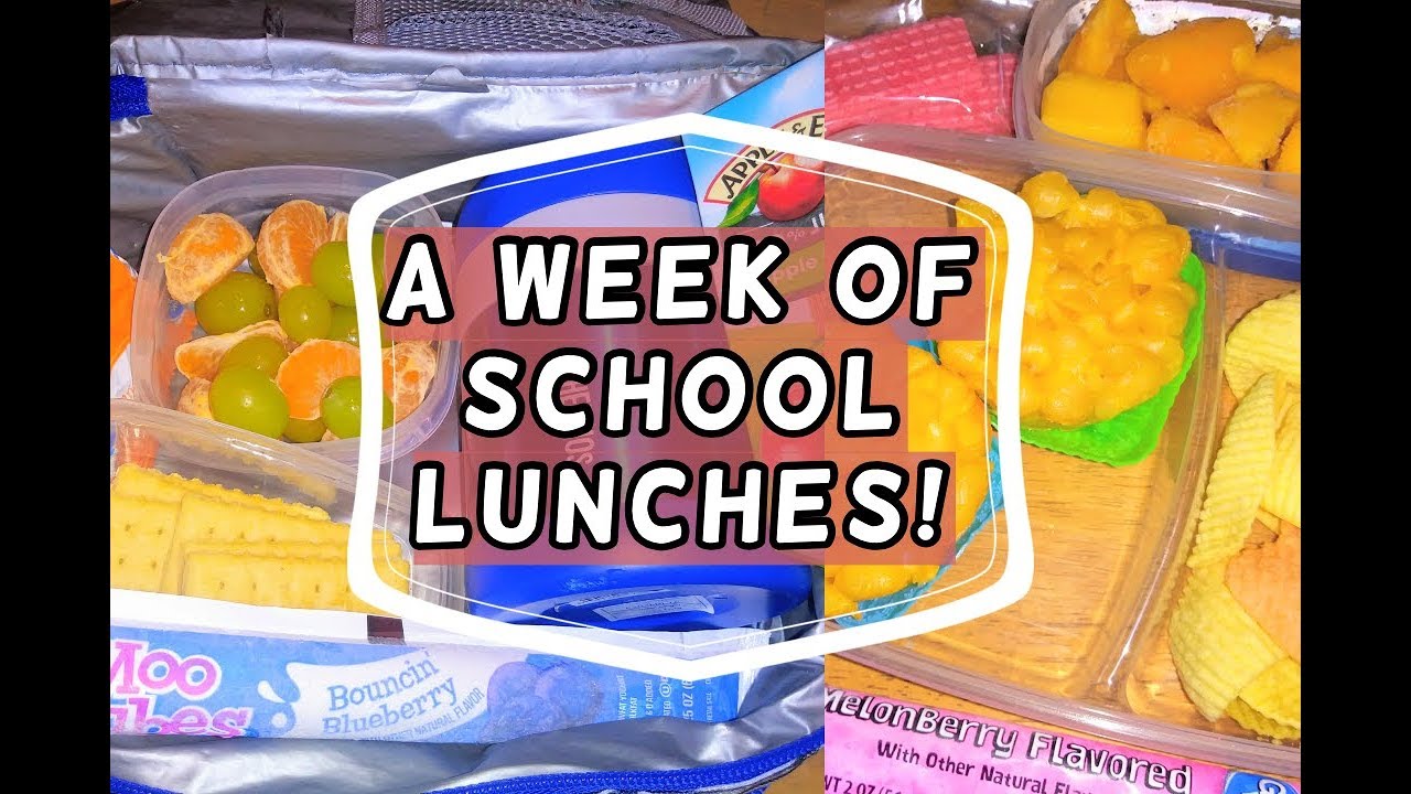 A week of school lunches! 2018 | What he Ate! | Week 6!