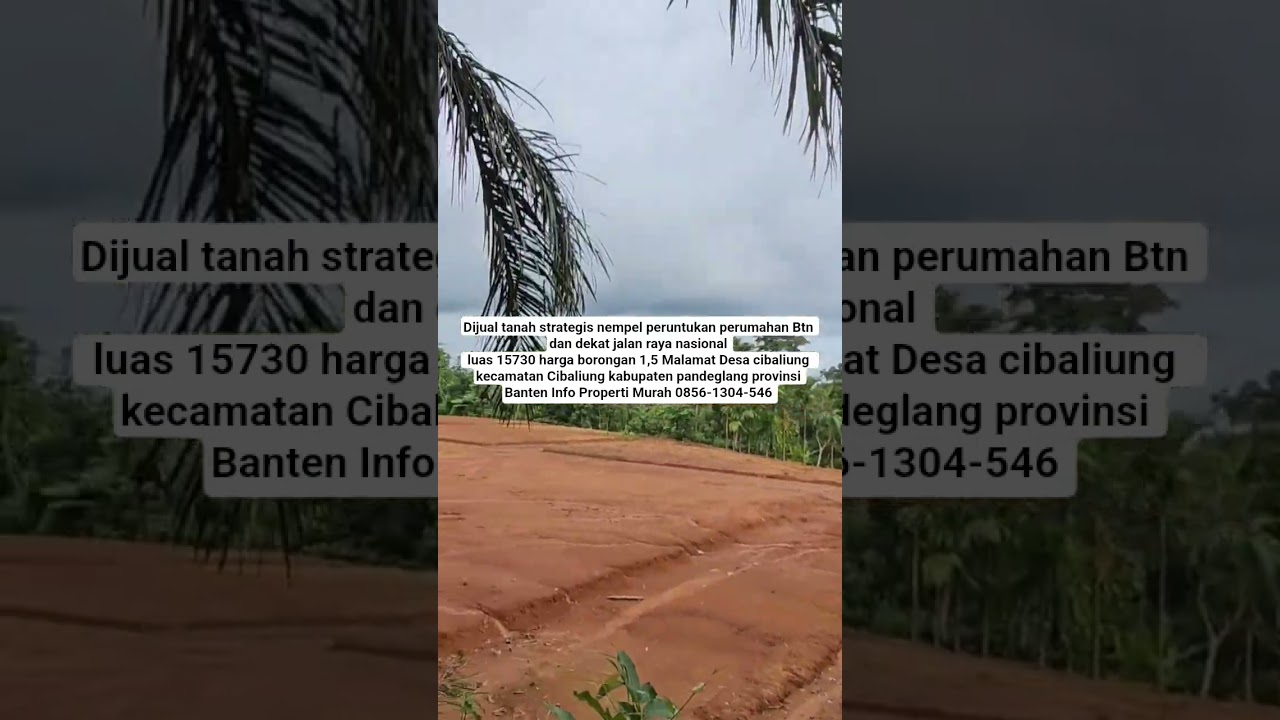 dijual tanah murah dan strategis dekat jalan raya nasional