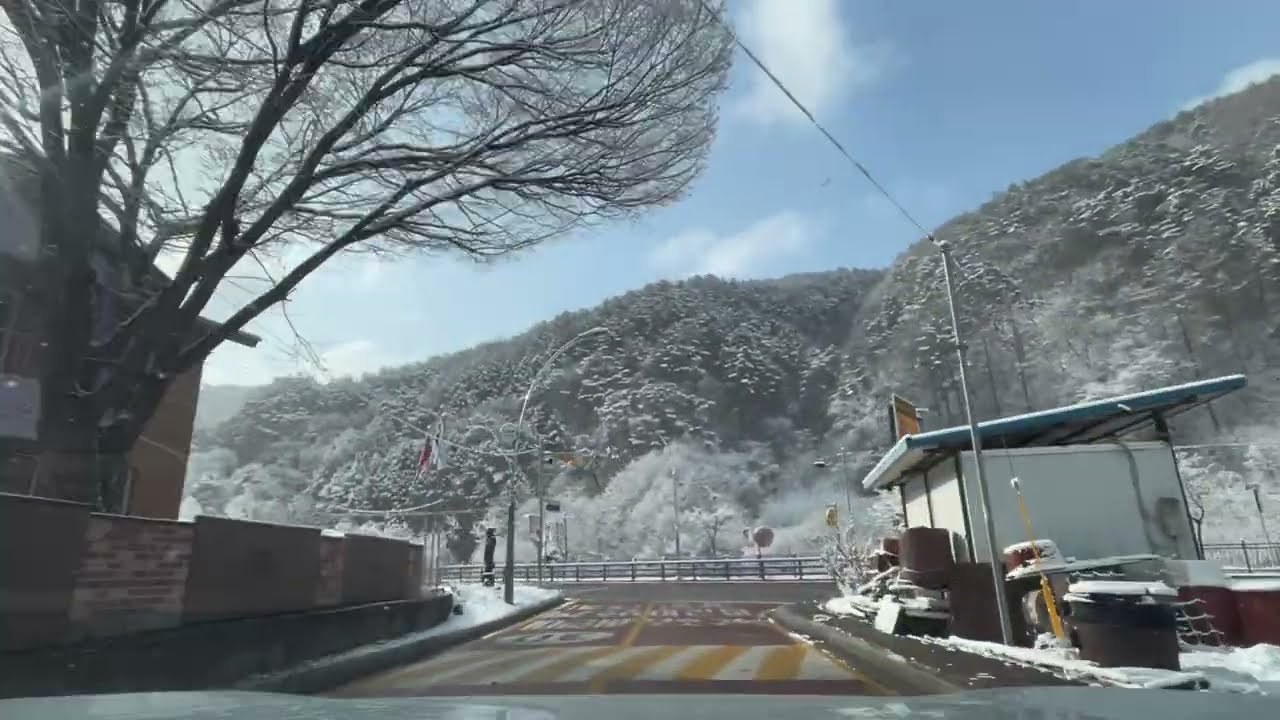 Daily Drive | 2026.03.13 | Hwaam to Jeongseon (Pueblo de Montaña) Snowy Landscape
