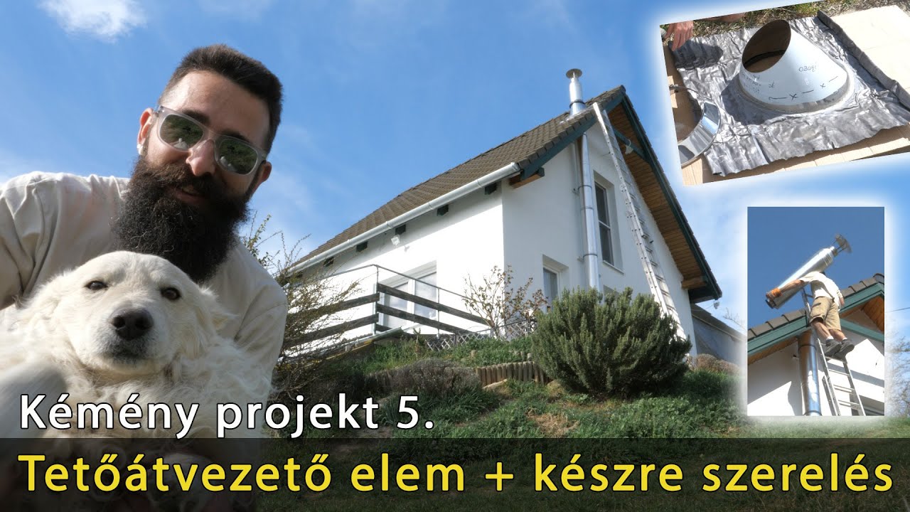 szerelt kémény projekt 5. - tető kivágás, átvezető elem és készre szerelés