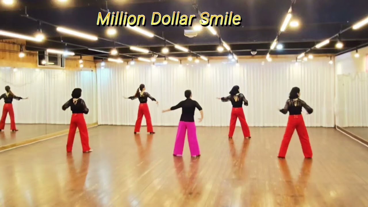 Million dollar smile Linedance Intermediate #코스카서귀포시지부#JS라인댄스#현정선댄스피트니스 #오전 화.목중급반