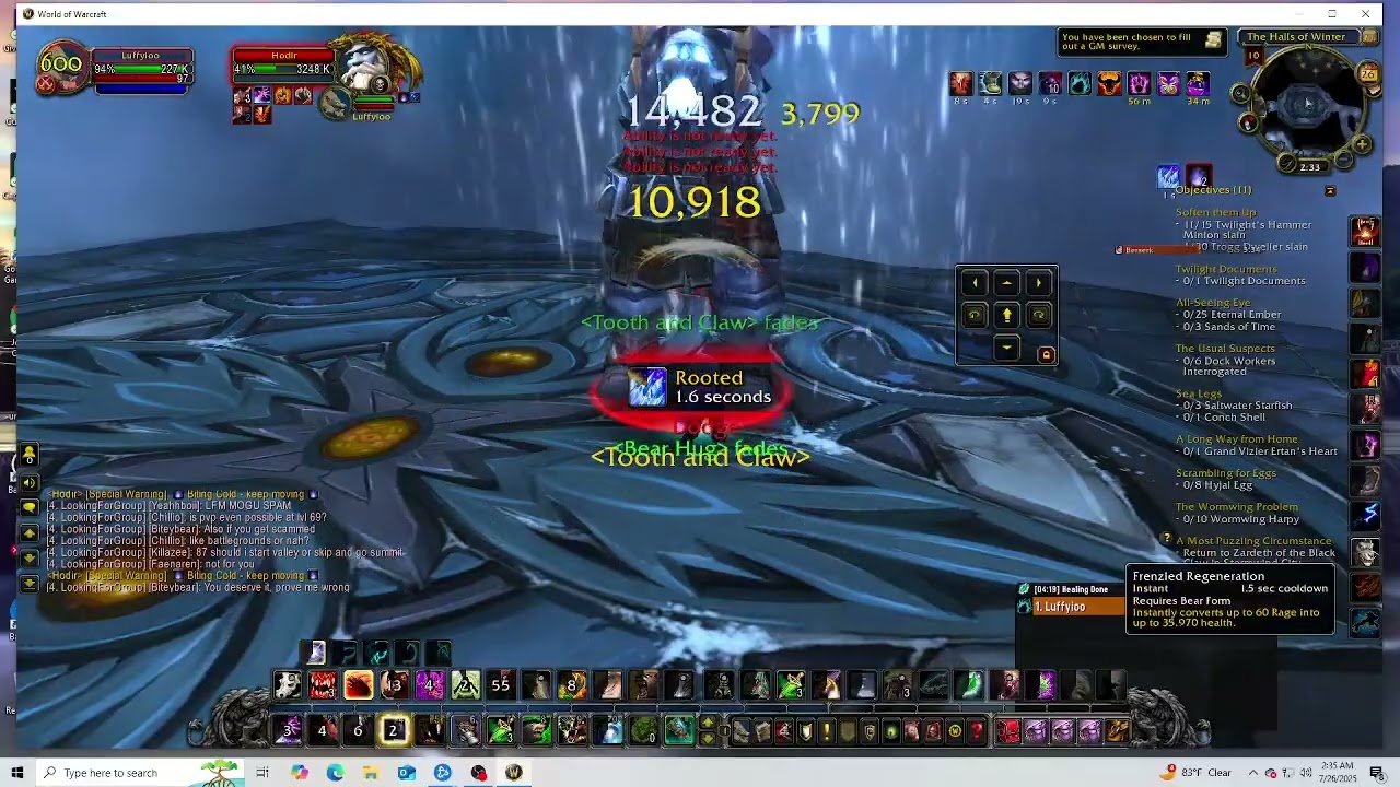 Guardian Druid Hodir Solo at level 85,Ulduar 10m.MOP Classic