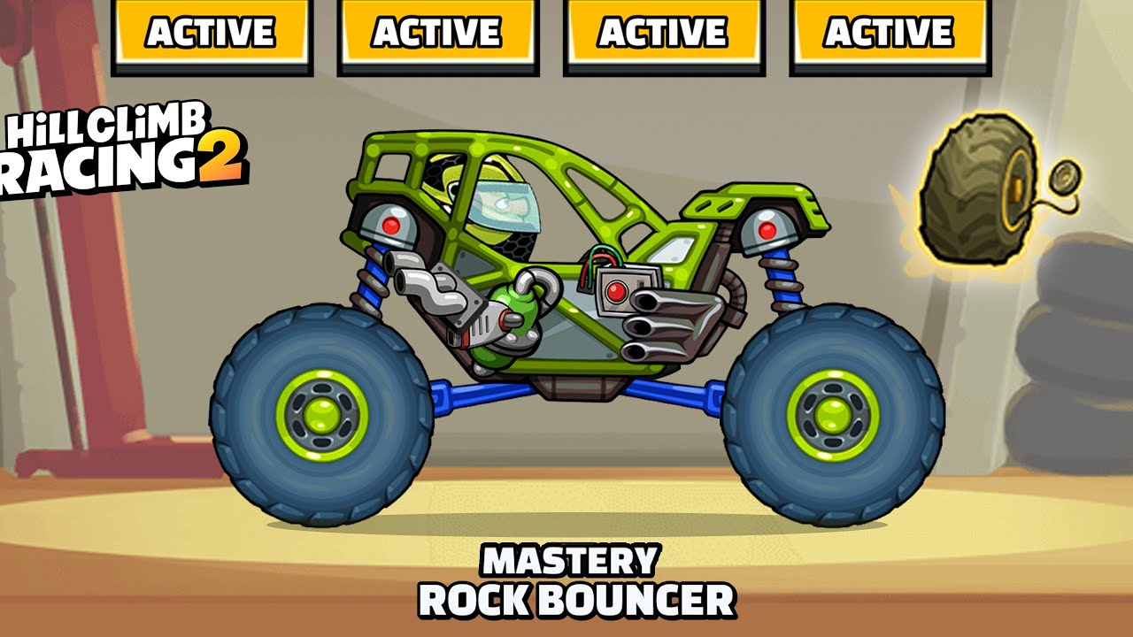 Hill Climb Racing 2 - New Mastery ROCK BOUNCER 😍 Unlocked and Fully Upgraded GamePlay