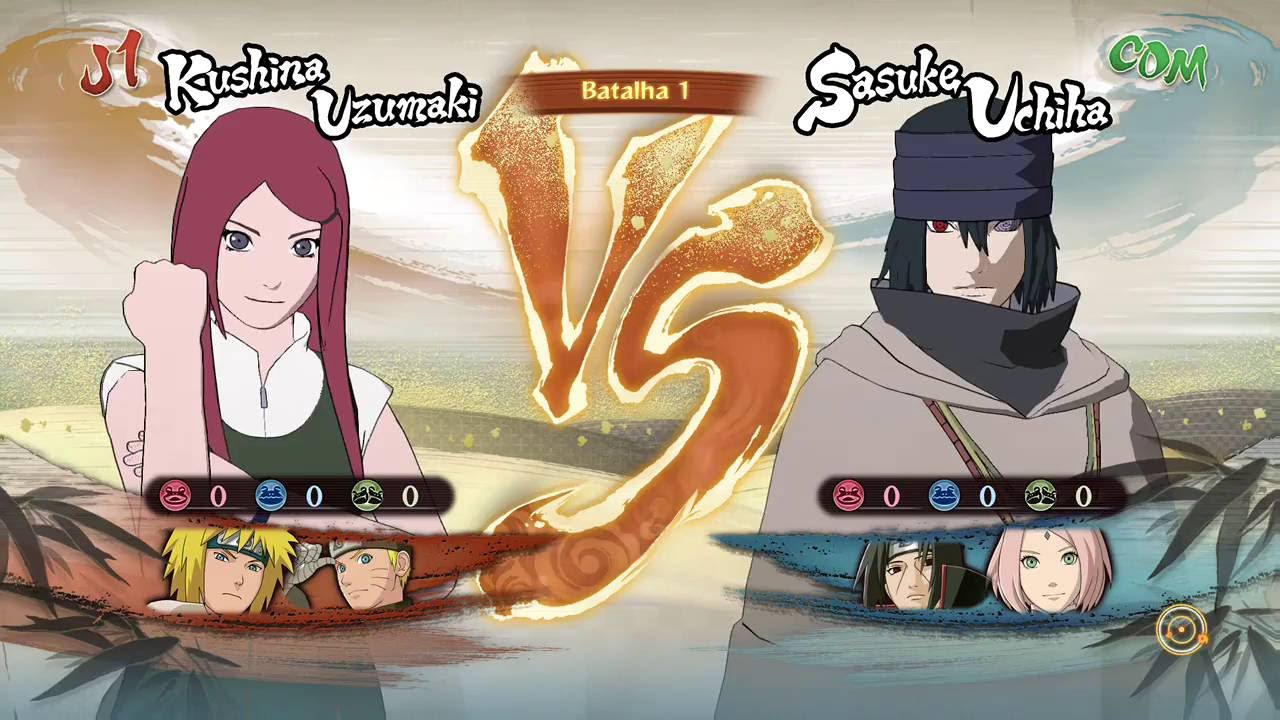 Naruto Storm 4 Dublado PT-BR Kushina, Minato e Naruto vs Sasuke, Itachi e Sakura
