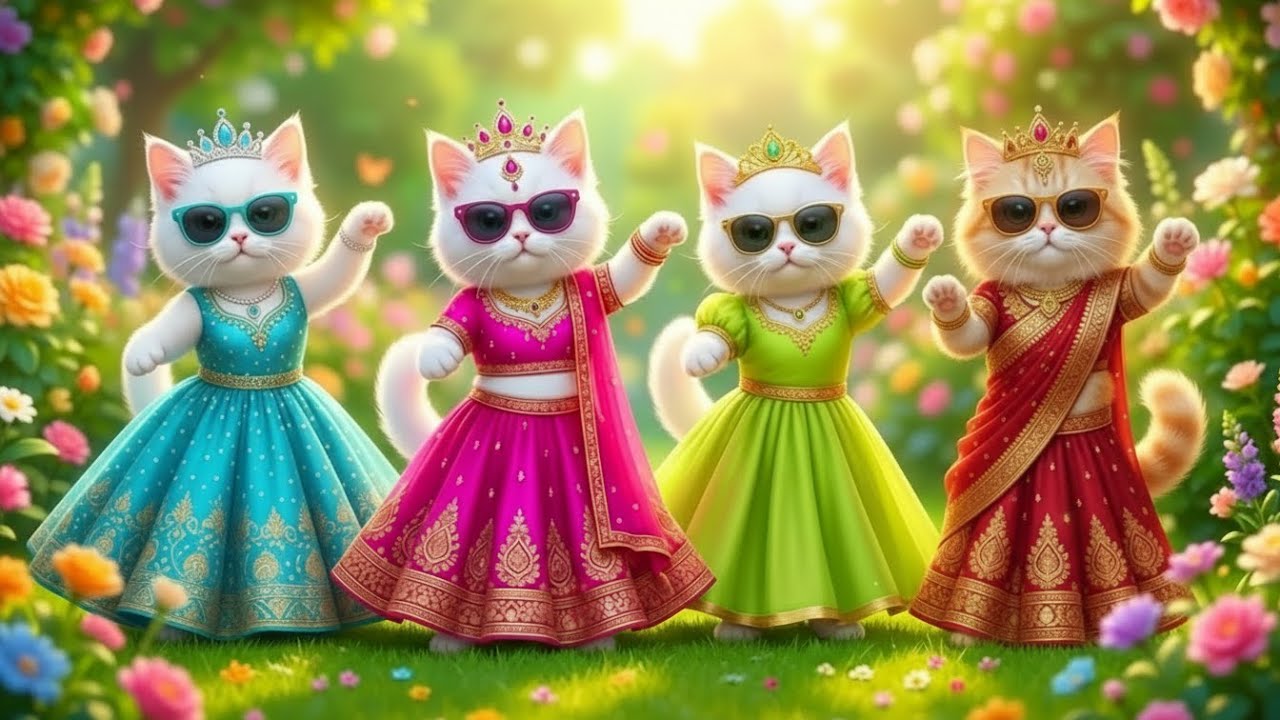 बिल्ली डांस | Cutest Cat Dance Video बिल्ली डांस को देखो🤣✨ #funny #cute #cat