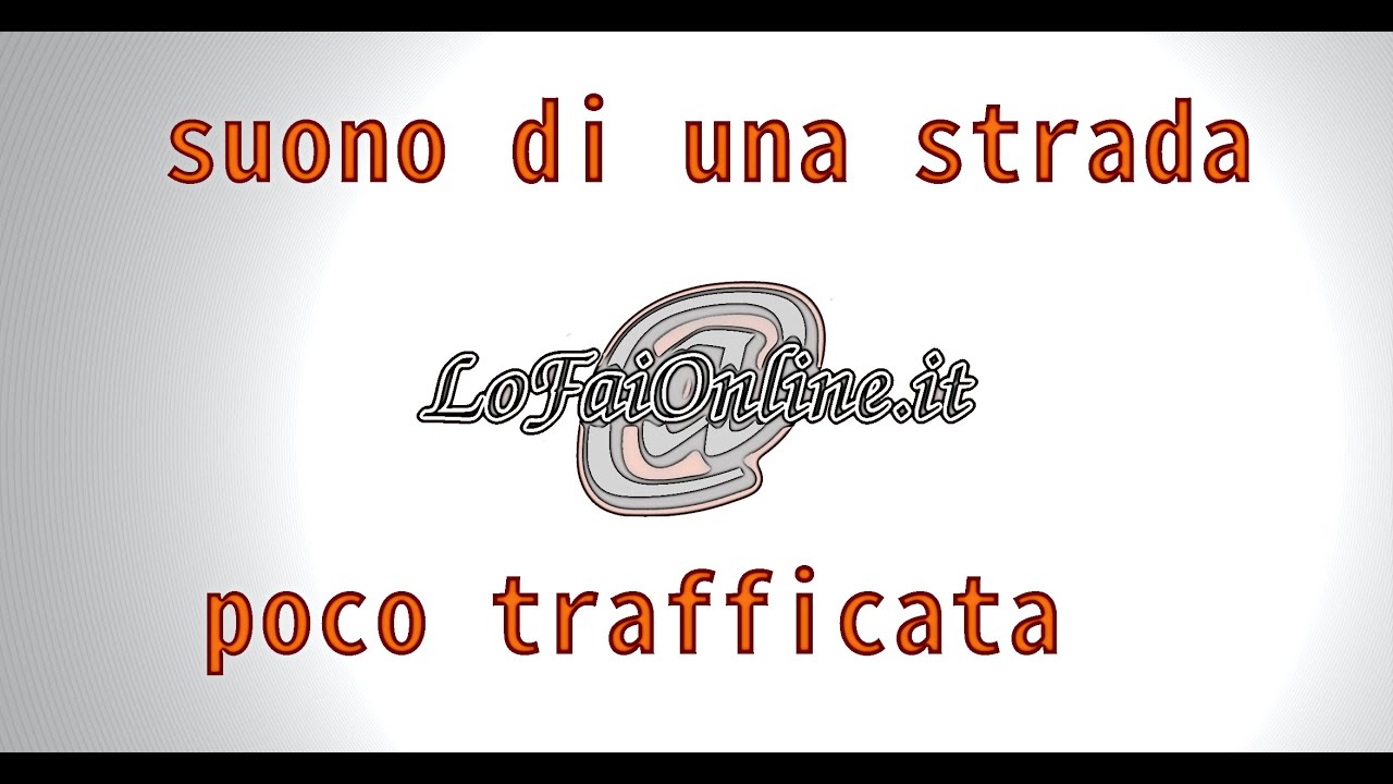 Suono Rumore del Traffico per Rilassarsi Dormire 8h+ Traffic Sound for Relax and Sleep