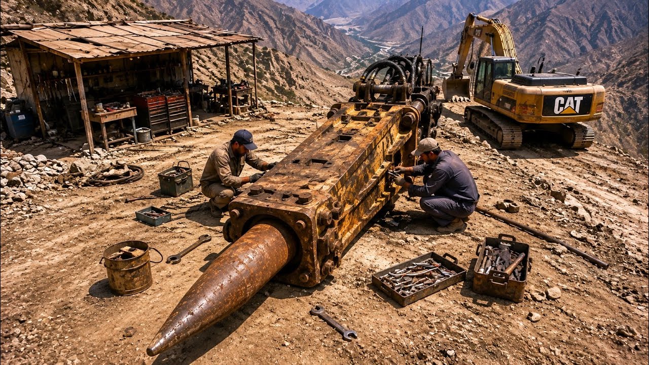 How Pakistani Mechanics Restore a Giant Hydraulic Hammer | Incredible Repair Skills