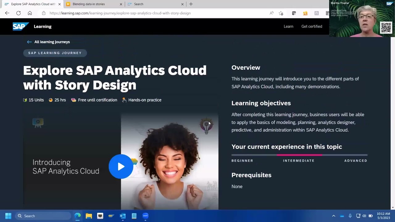 Learning Sneak Preview - Introducing SAP Analytics Cloud Story Learning Journeys