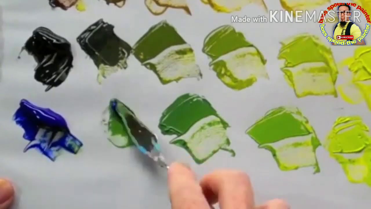 как смешивать зеленый