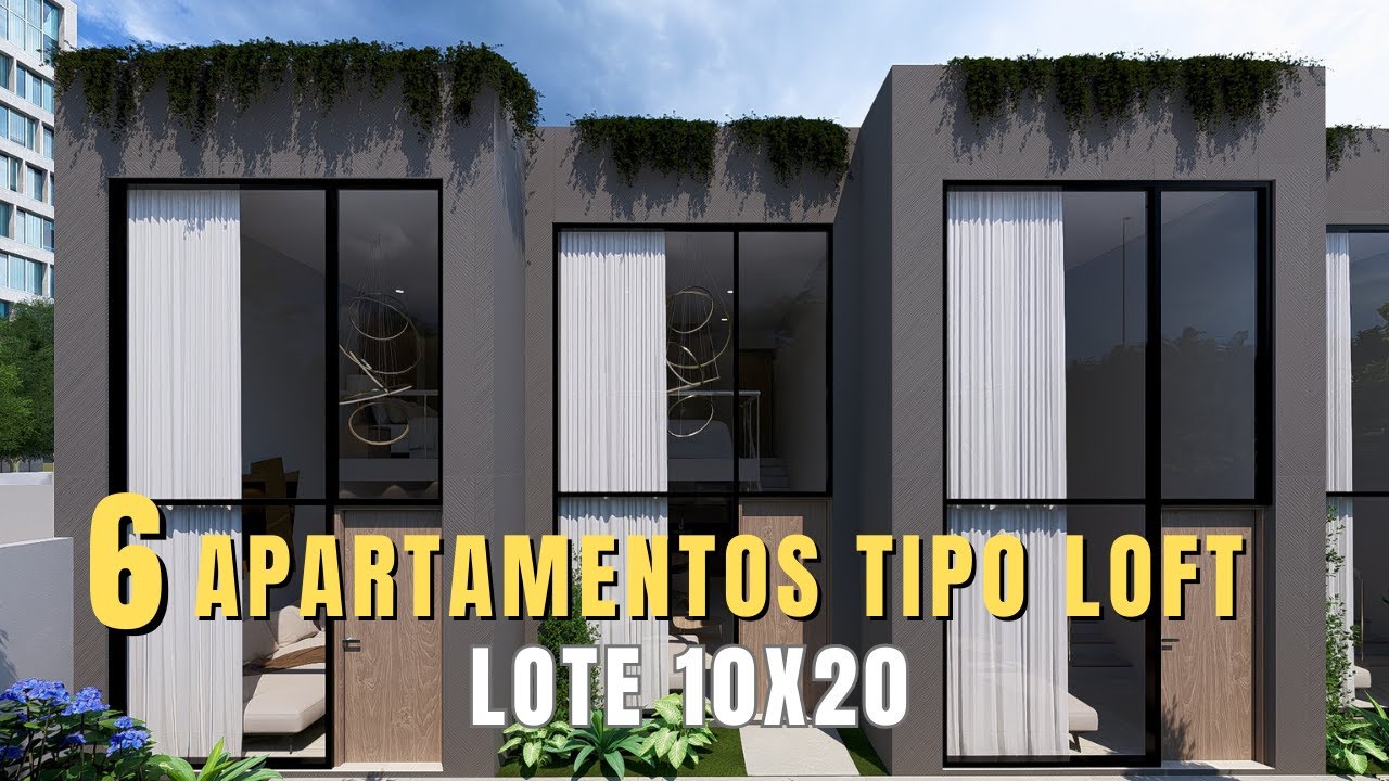 6 LOFTS QUE CABEN PERFECTO EN UN LOTE DE 10X20