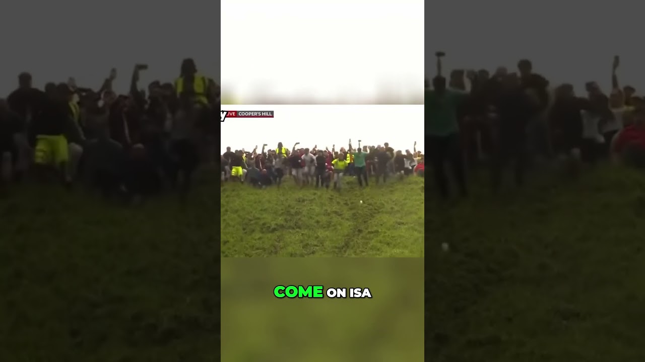 Ishowspeed in Gloucestershire cheese rolling competition 