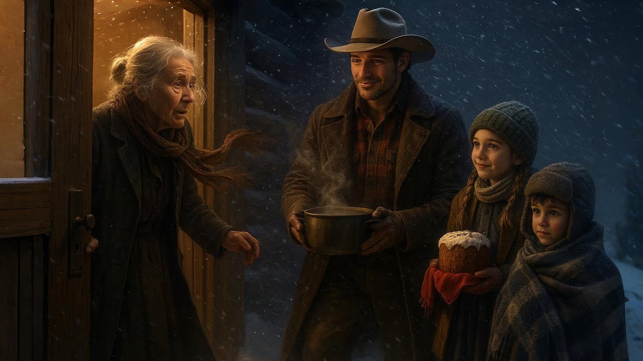 No Tenía a Nadie para Navidad, Hasta Que el Ranchero Llegó con Sus Hijos… y una Cena Que la Salvó