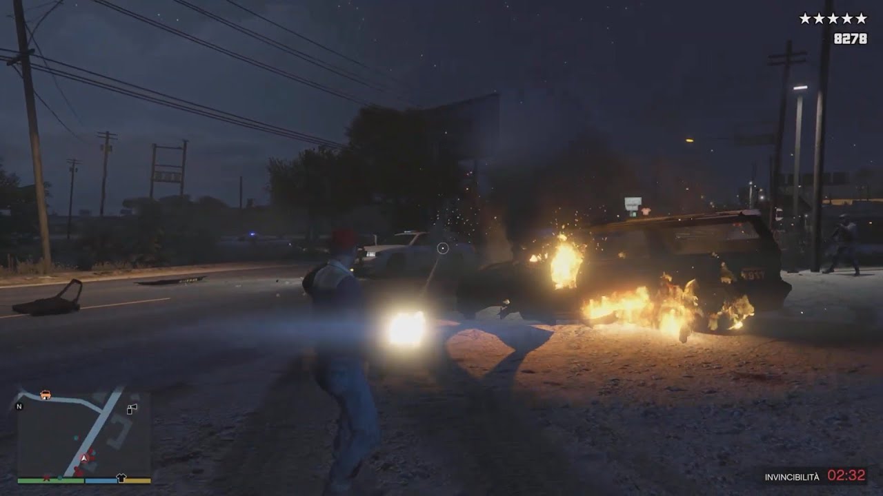 GTA 5 - Trevor's Liberator Monster Truck Prison Attack Rampage + 5 Stars Escape.