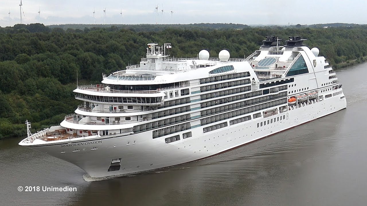 SEABOURN OVATION | spectacular amazing aerial views at Kiel Canal | 4K-Quality-Video