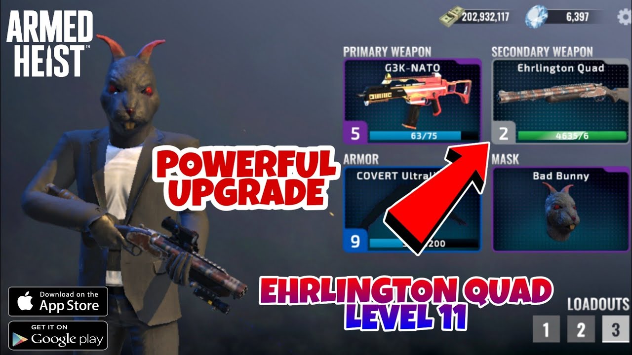 *NEW* EHRLINGTON QUAD LEVEL 11 UPGRADE & GAMEPLAY / ARMED HEIST