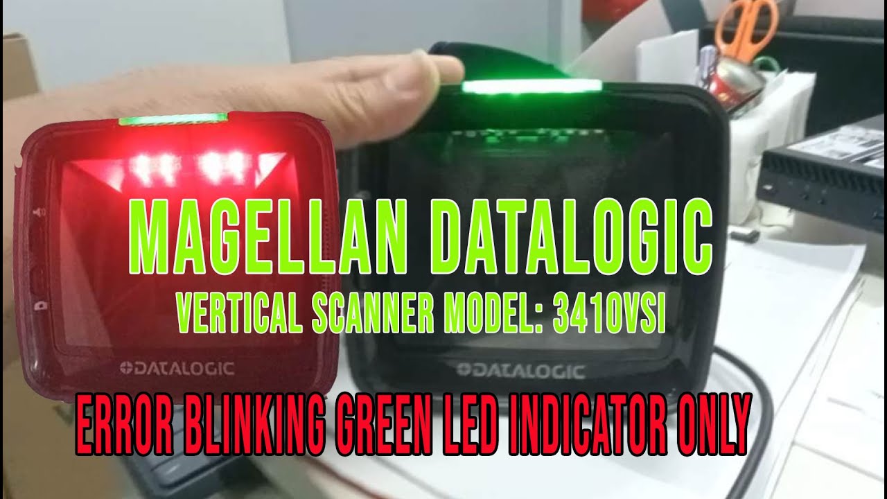 Magellan Datalogic Vertical Scanner Mdel: 3410VSi (Error Blinking Grn LED Indicator only) Solve 100%