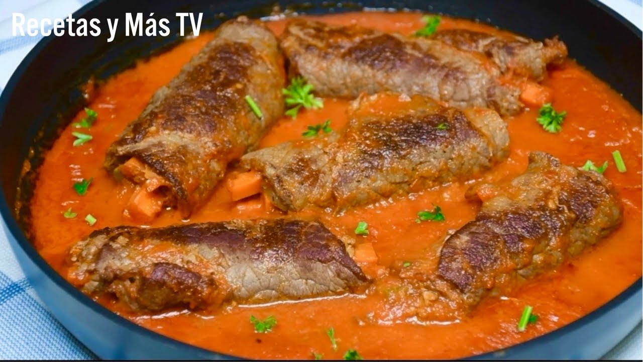 Almuerzo Listo en 30 Minutos con Rollitos de Carne Rellenos de Verduras