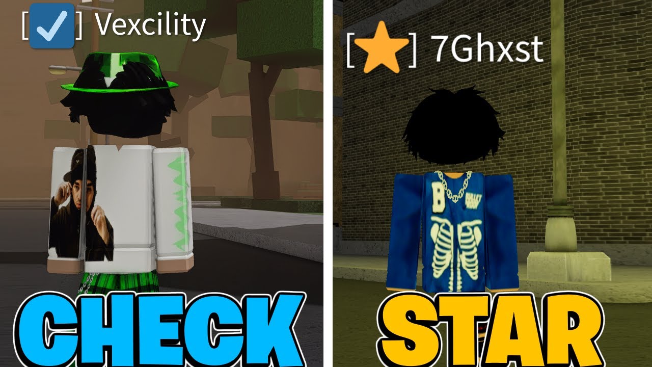 Checkmark Vs Star in Roblox Da Hood...