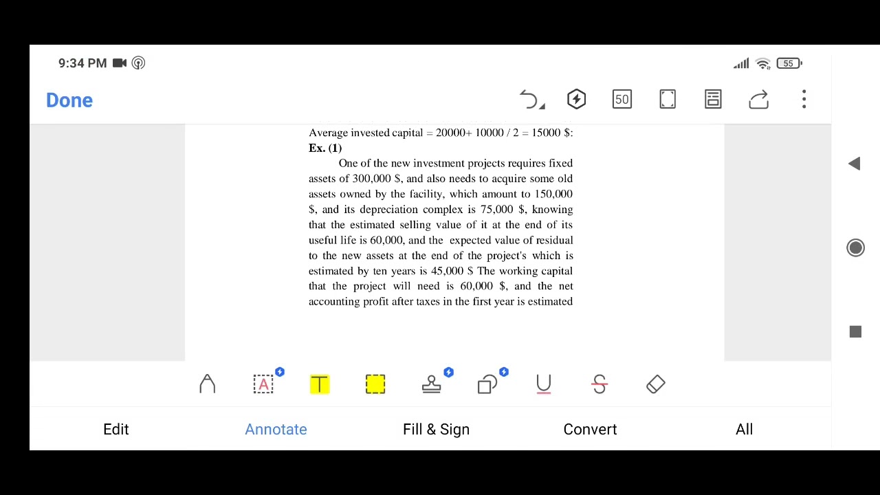 Feasibility study|accounting rate of return and the average accounting rate of return