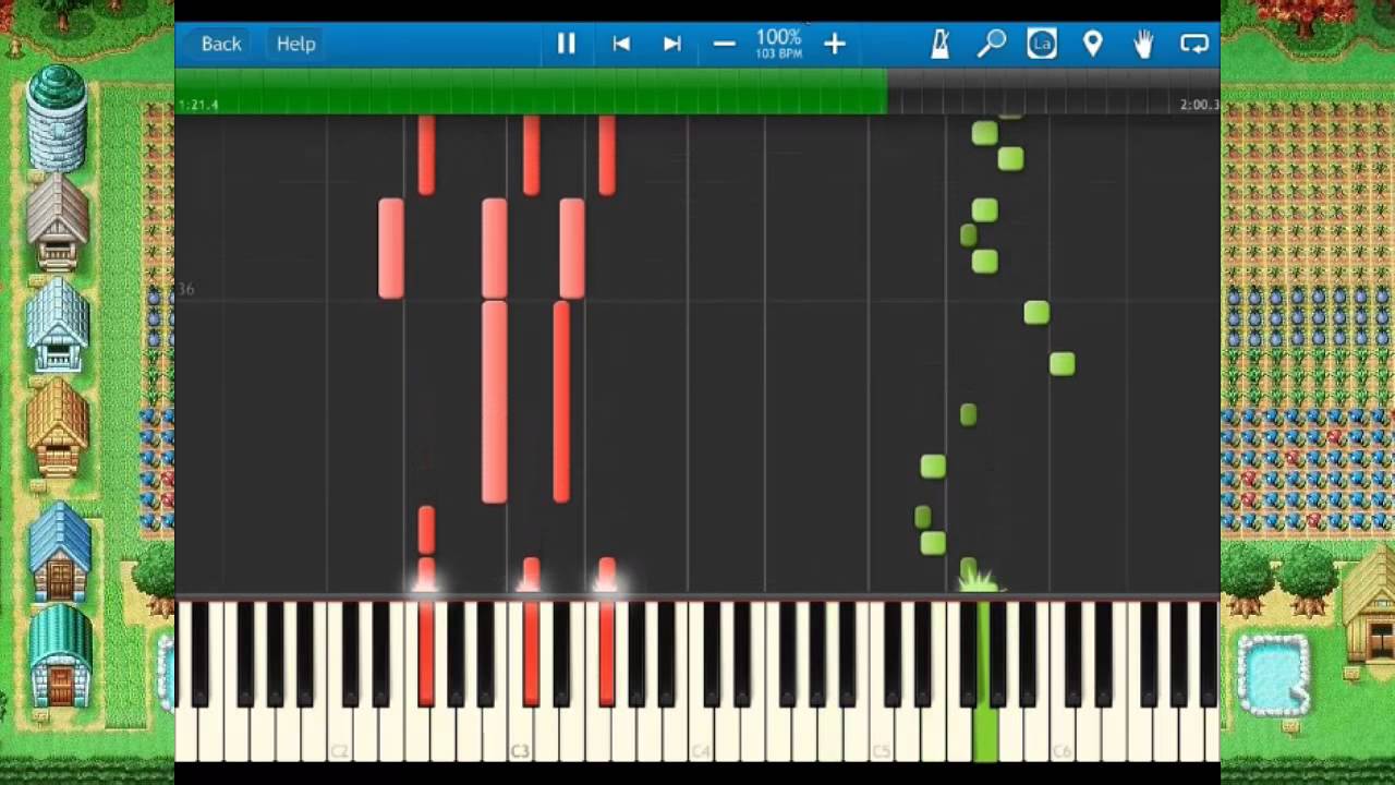 Synthesia - Piano Turorial - Harvest Moon DS Opening