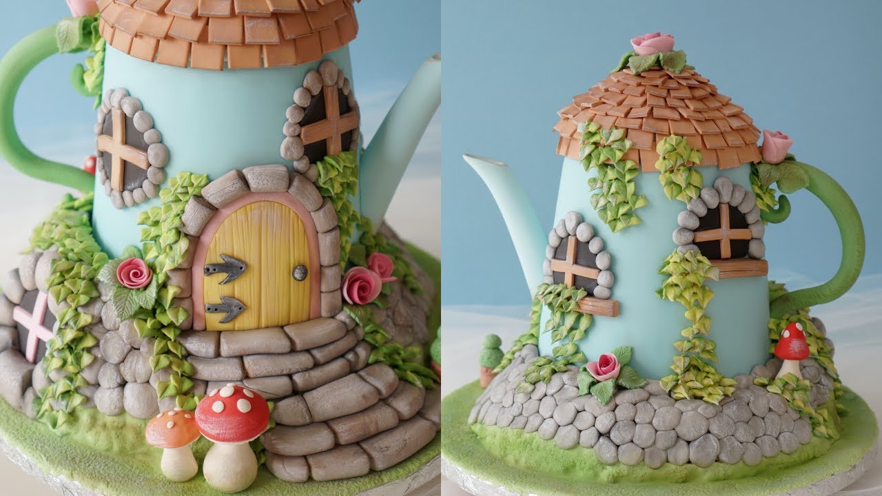 Teapot House Cake