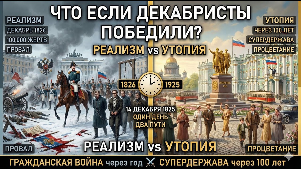 Что если декабристы ПОБЕДИЛИ в 1825? РЕАЛИЗМ vs УТОПИЯ