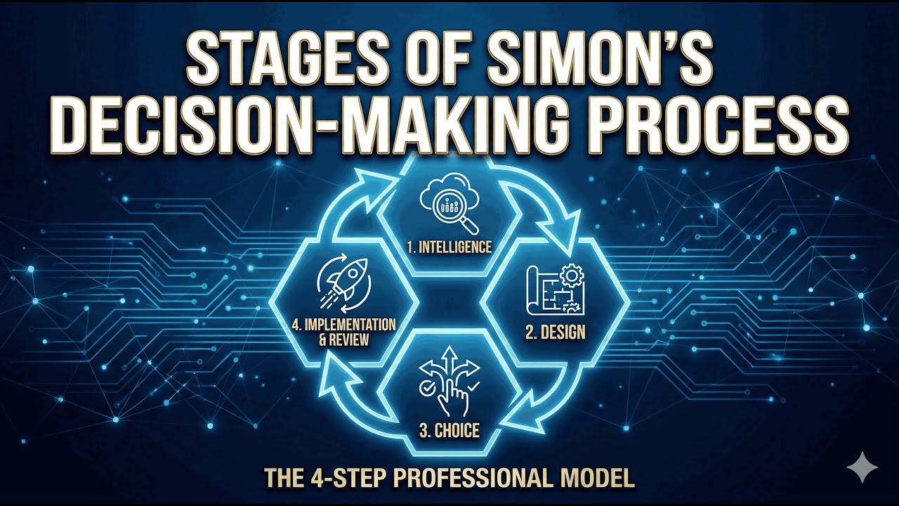 Stages of Simon’s decision-making process in easy way